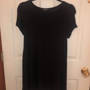 Black cotton t shirt dress